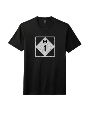 Neutral Color Versatile Top Ink Detroit M1 T-Shirt - Charcoal Black
