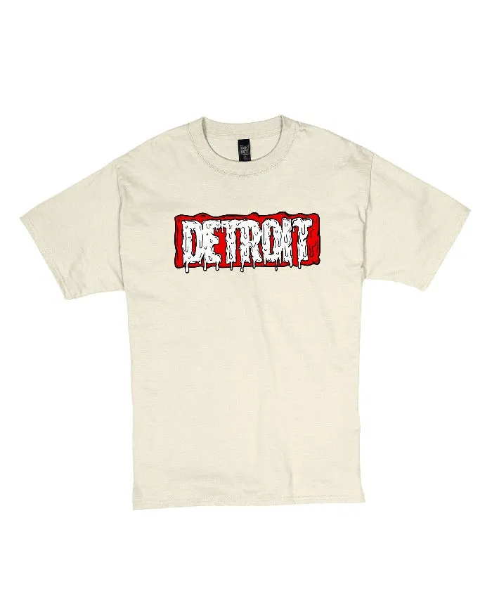 Long sleeved warmth Colorfast Dye Ink Detroit - MARVELous DETROIT DRIP - T-Shirt - Natural