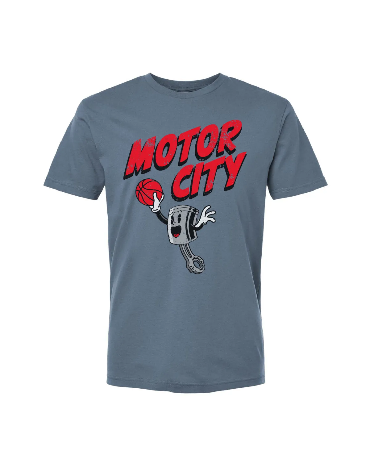 Easy to Style Ink Detroit- Motor City Petey the Piston T-Shirt - Blue Jean