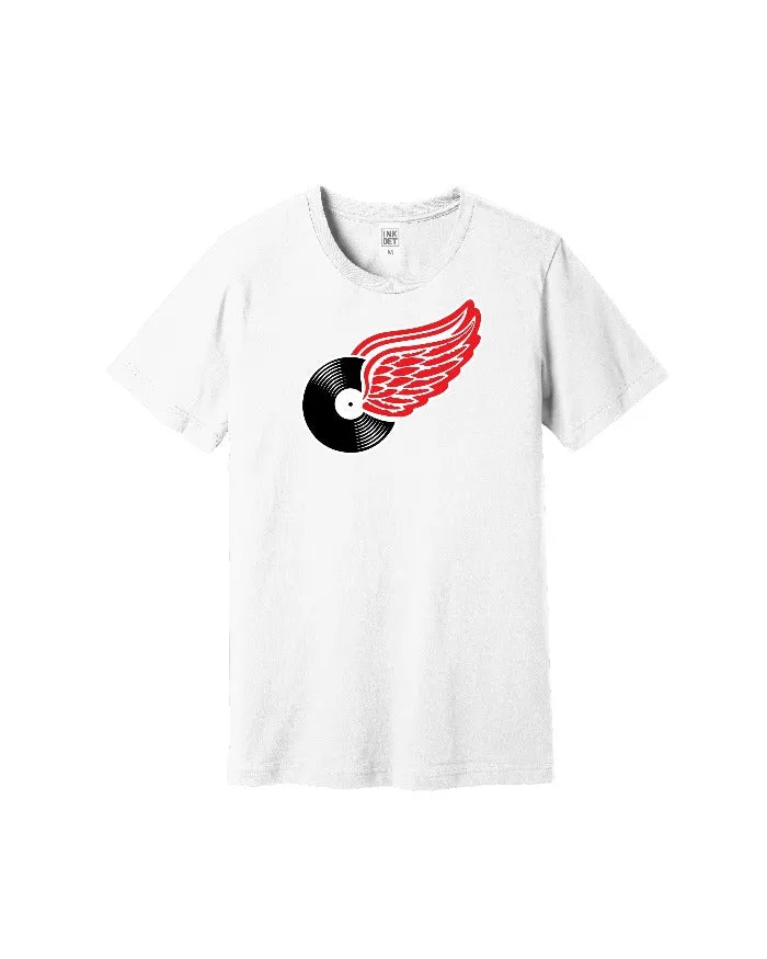Garment Dyed Sun Protection Ink Detroit Motown Wing T-Shirt - White