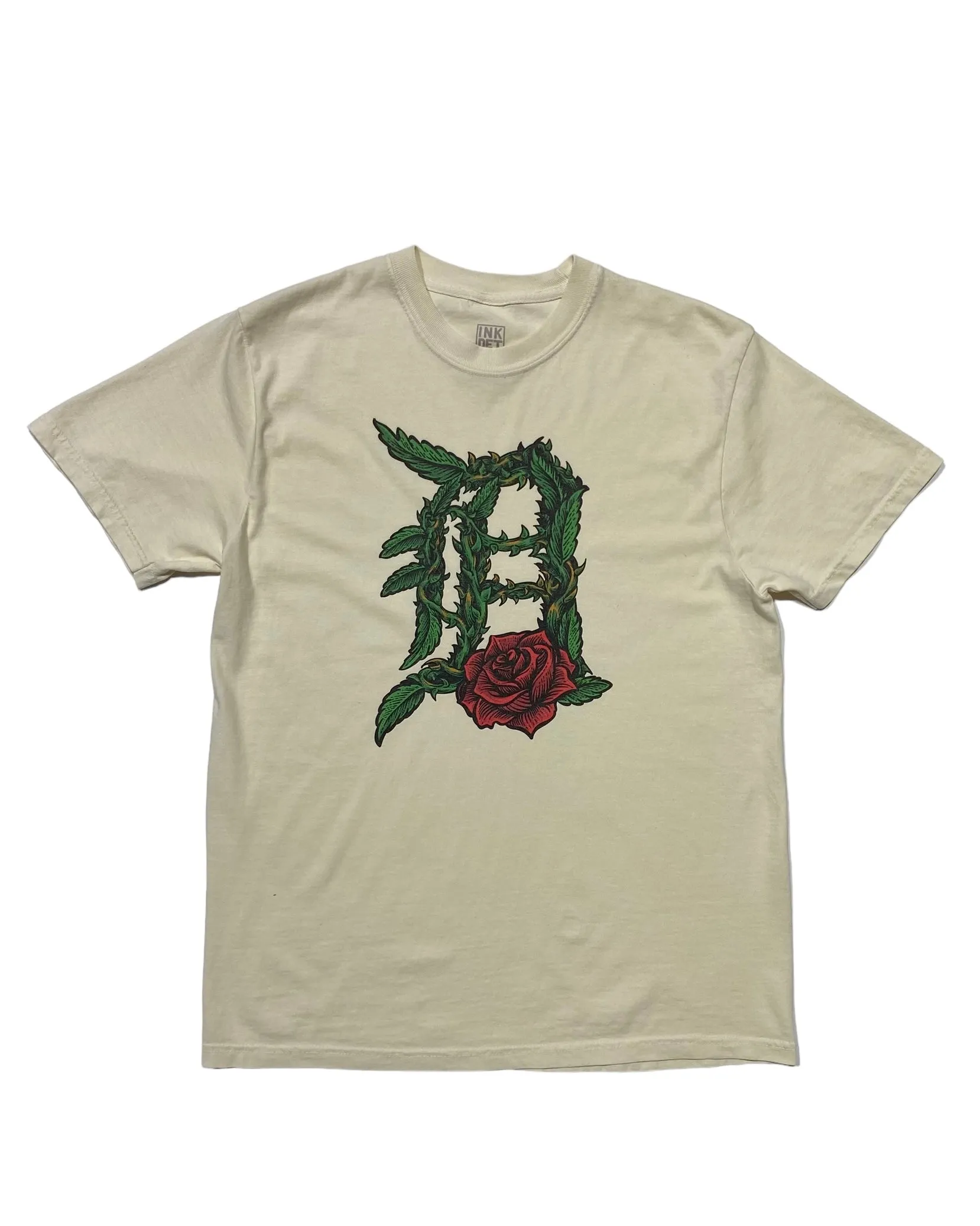 Layer Ready Fit Ink Detroit - Old English D Rose - T-Shirt - Natural