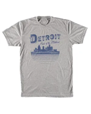 Ink Detroit Paris of The Midwest T-Shirt - Heather Grey quick dry