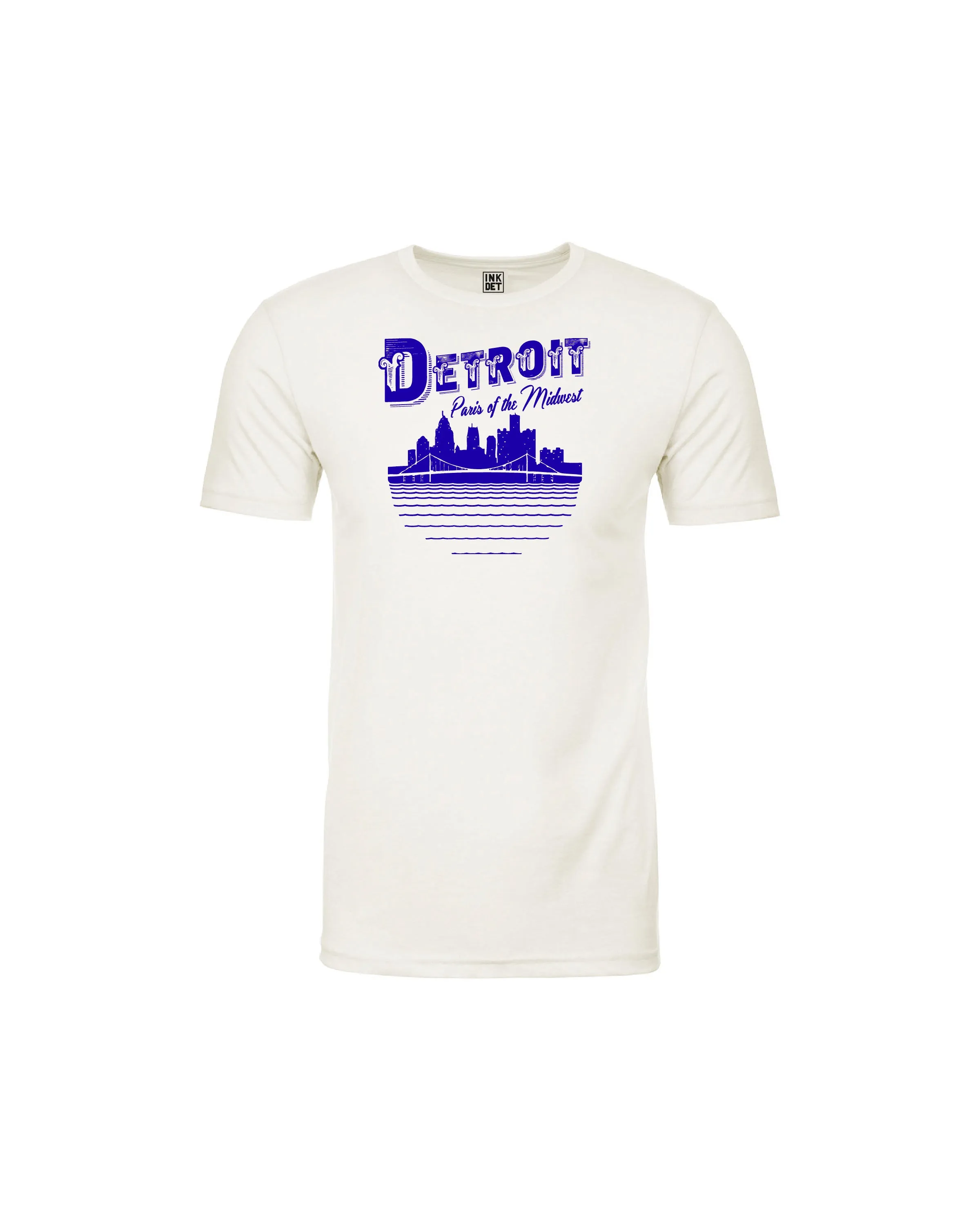 Ink Detroit Paris of The Midwest T-Shirt - White birthday party Daily Style Trend