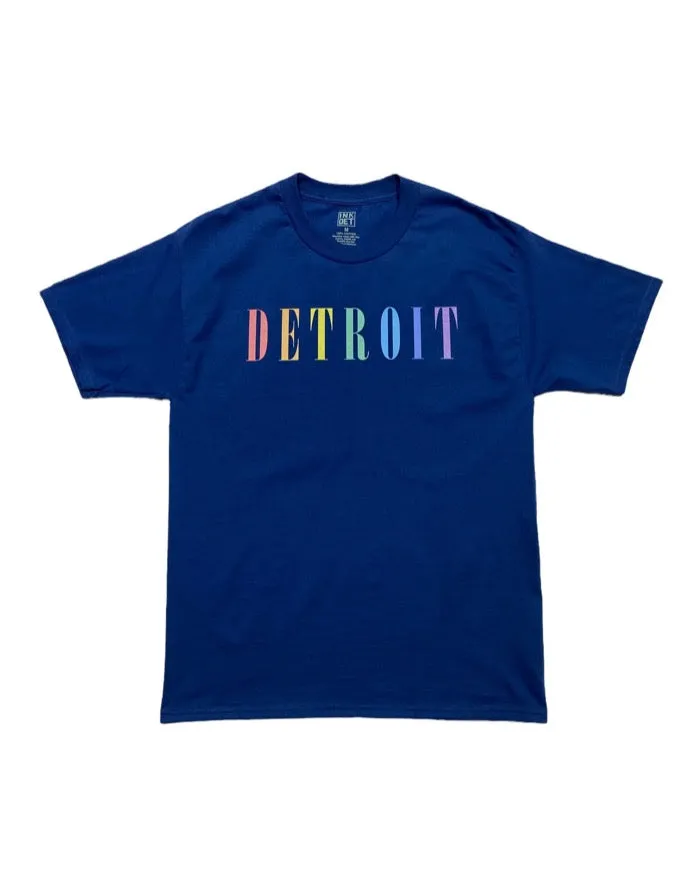 Ink Detroit - Pastel Rainbow - T-Shirt - Regal Blue AllDay Comfort
