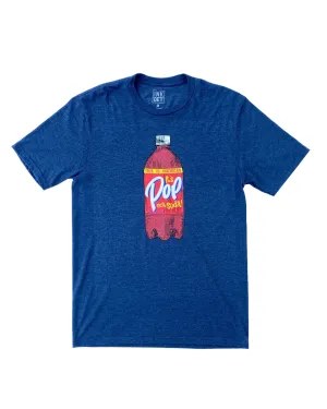 Flexible Weave Organic Cotton Blend Ink Detroit - Pop not Soda Tri Blend T-Shirt - Navy