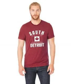 Ink Detroit South Detroit T-Shirt - Cardinal Red Quick-Drying Shirt Beach Wear