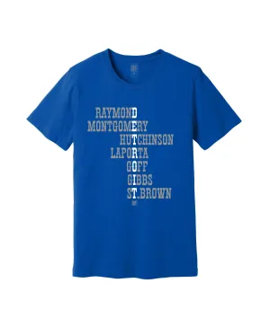 Comfy Look Wear Camping practicality Ink Detroit - Starting Lineup T-Shirt - Royal Blue