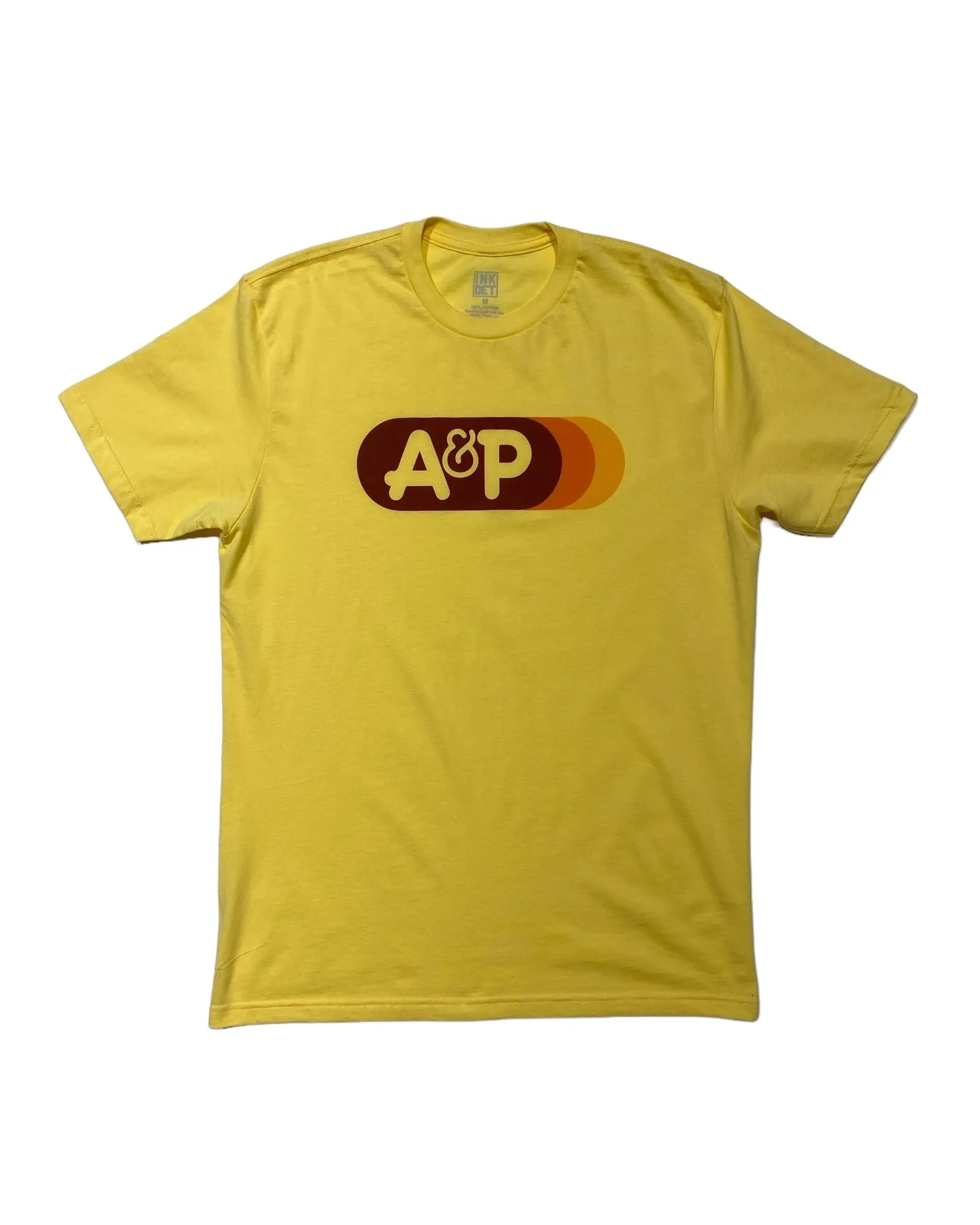 Ink Detroit - Vintage A&P Grocery Store T-Shirt - Banana Cream All-Day Comfort Wear Printed design