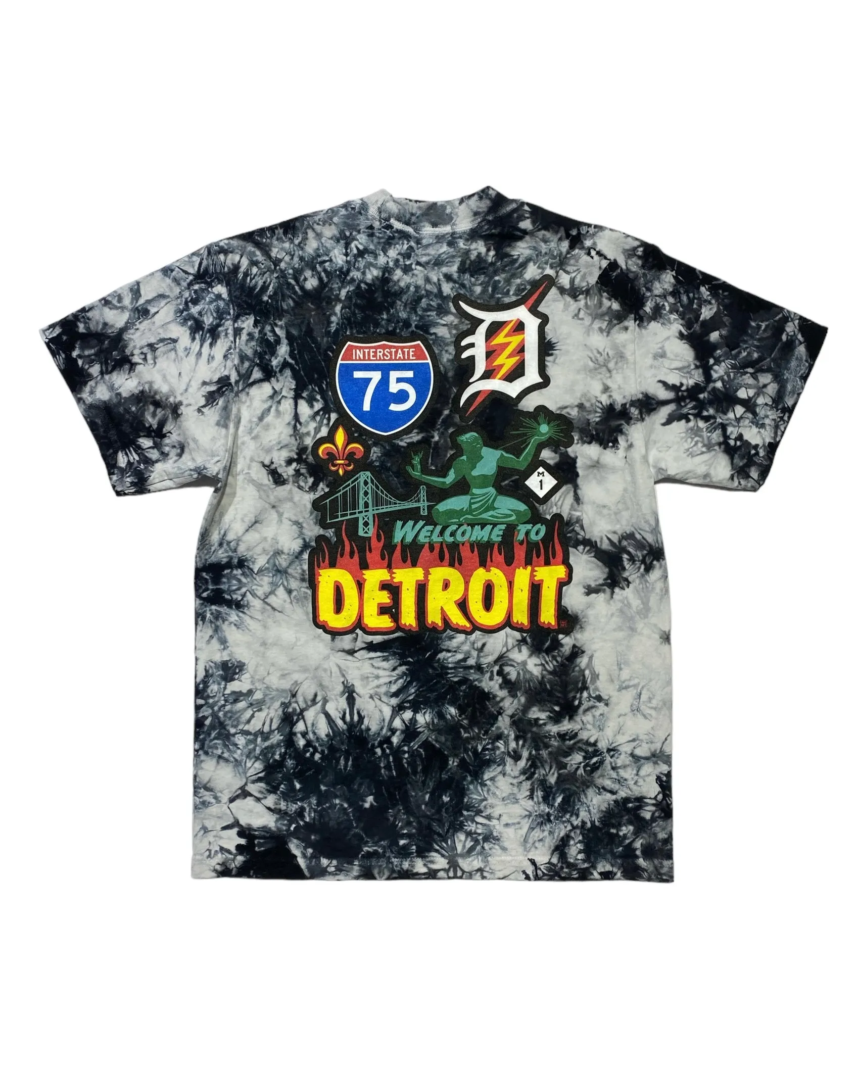 Ink Detroit - Welcome to Detroit - T-Shirt - Tie Dye Chilly Day Comfort Sporty and Stylish