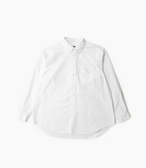Ivy Shirt ?C White Cotton Oxford MinimalistStitching Active Trend