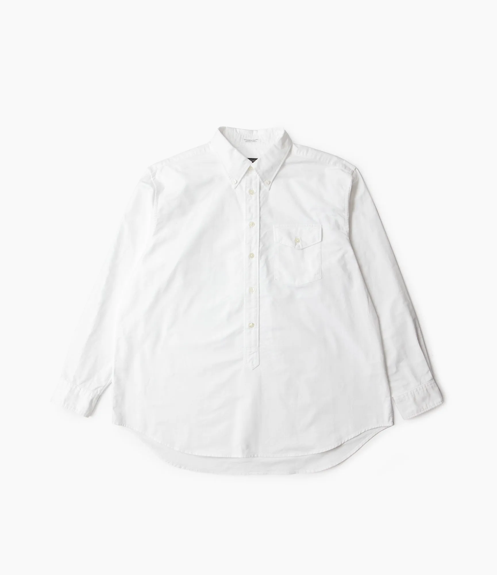 Ivy Shirt ?C White Cotton Oxford MinimalistStitching Active Trend