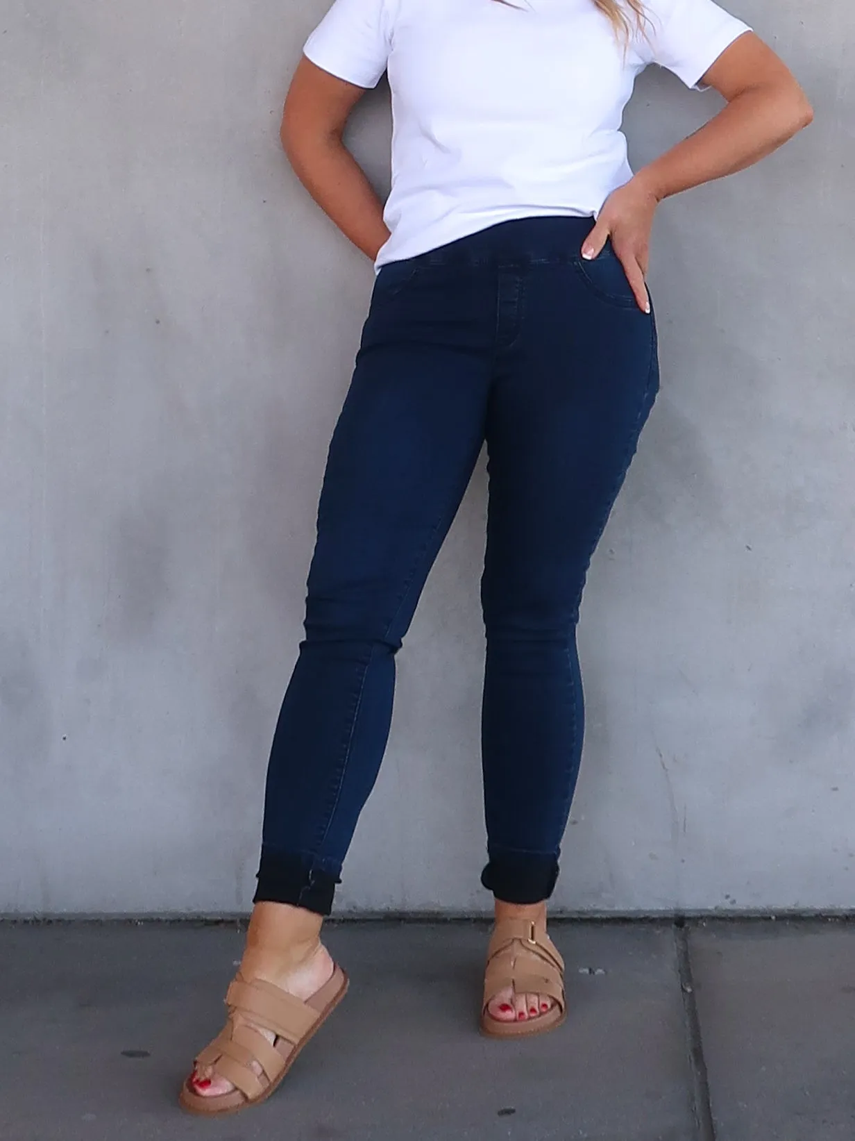 Chill Comfort Jax Jeggings - Dark Blue