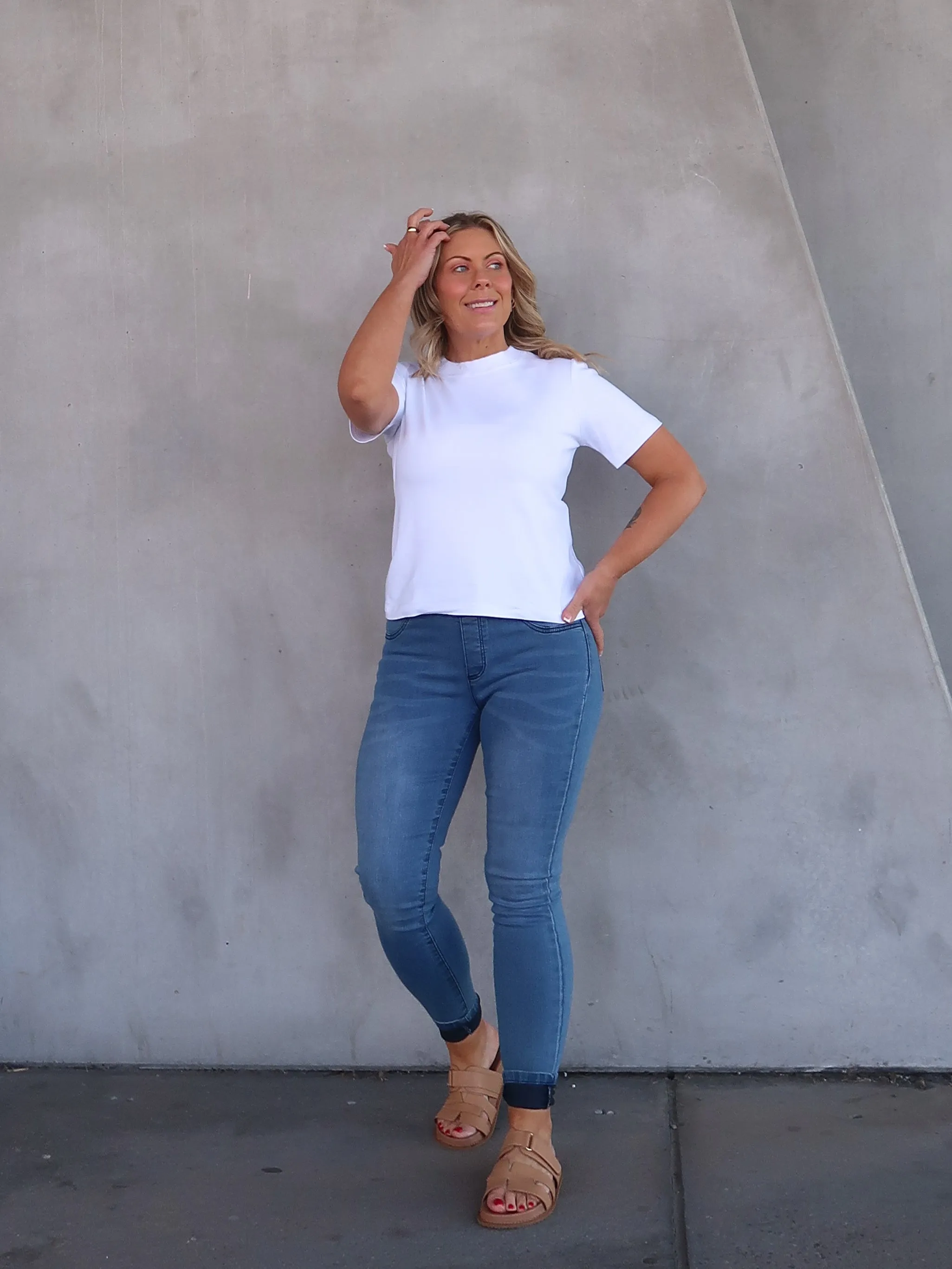 Traveler Gear Brunch Outfit Casual Friday Jax Jeggings - Light Blue