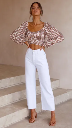 Holiday Vibes Stretch Everyday Basic Jaykowa Jeans - White Denim