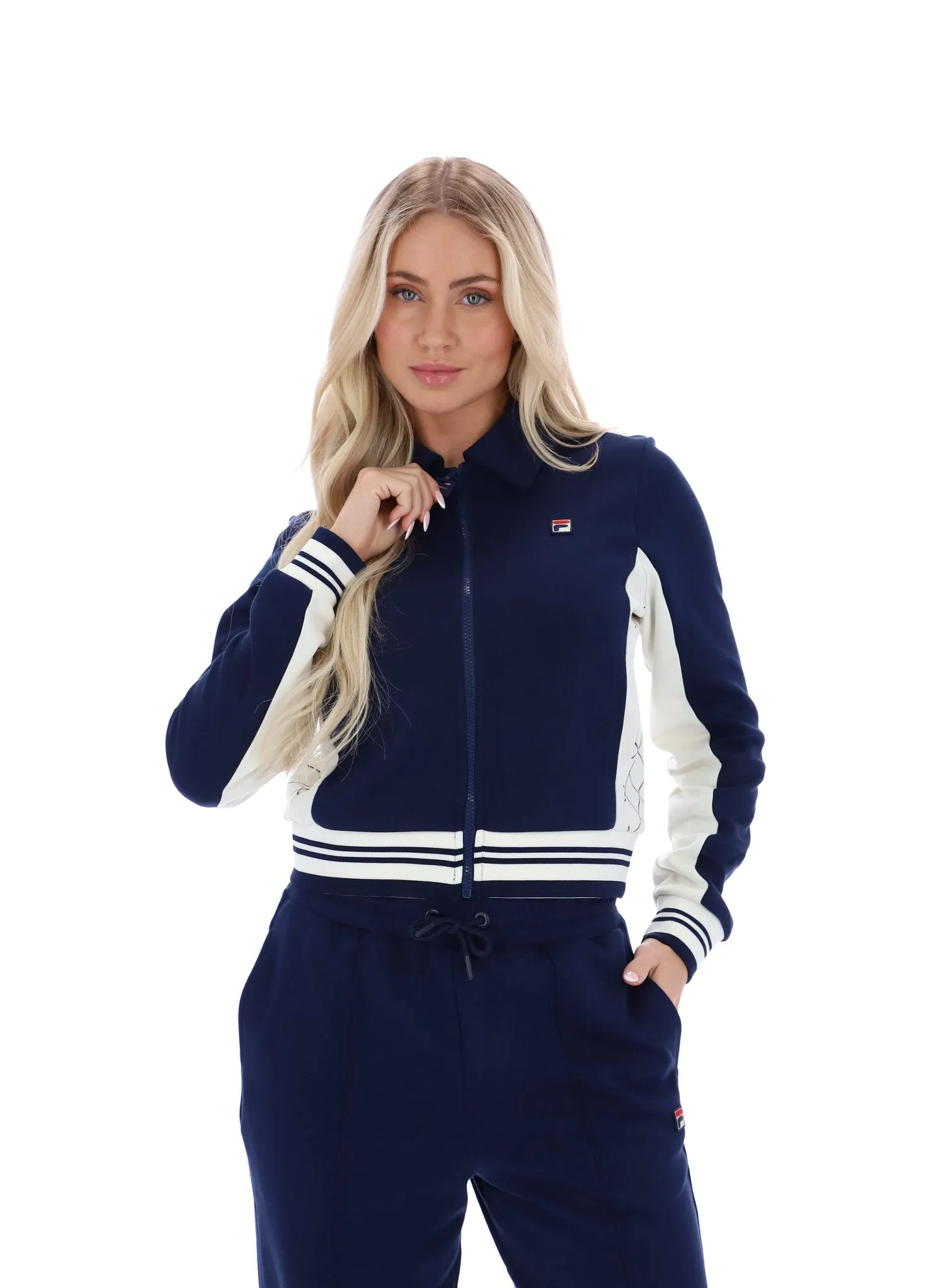 Cozy Fashion Jelena Cropped Zip Up Track Top