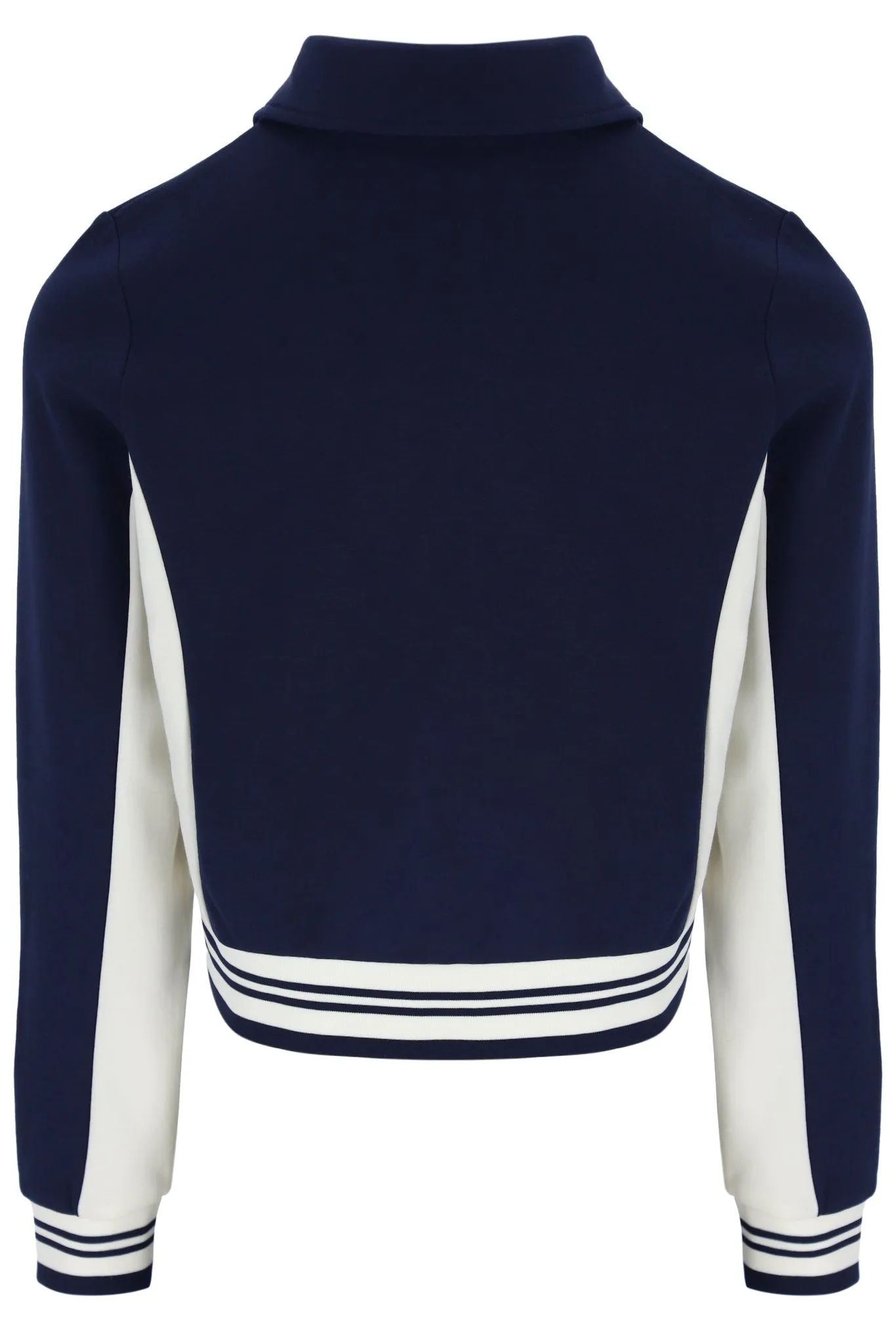 Jelena Cropped Zip Up Track Top Effortless Style Patchwork