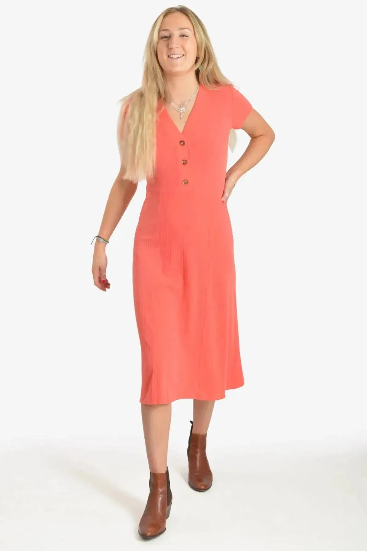 Jersey High Waist Midi Dress Gentle Motion