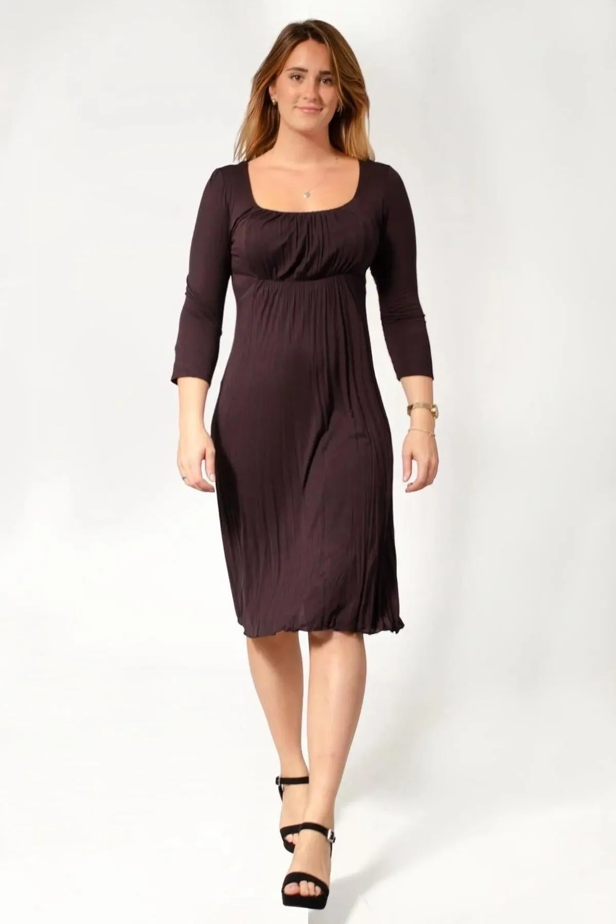 Jersey Ruched Front Dress Soft Waist
