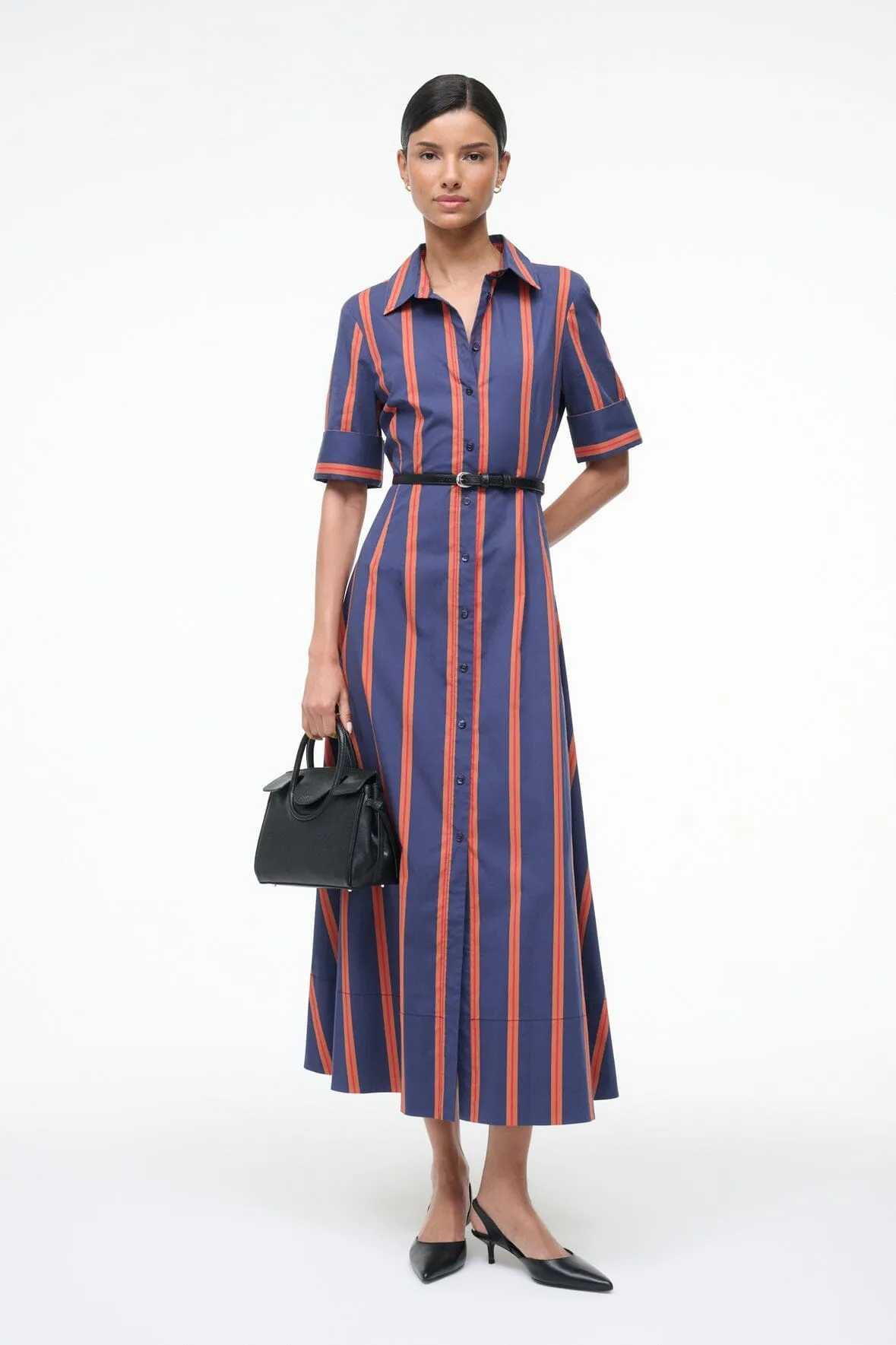 JOAN DRESS | RAILROAD STRIPE Delicate Finish