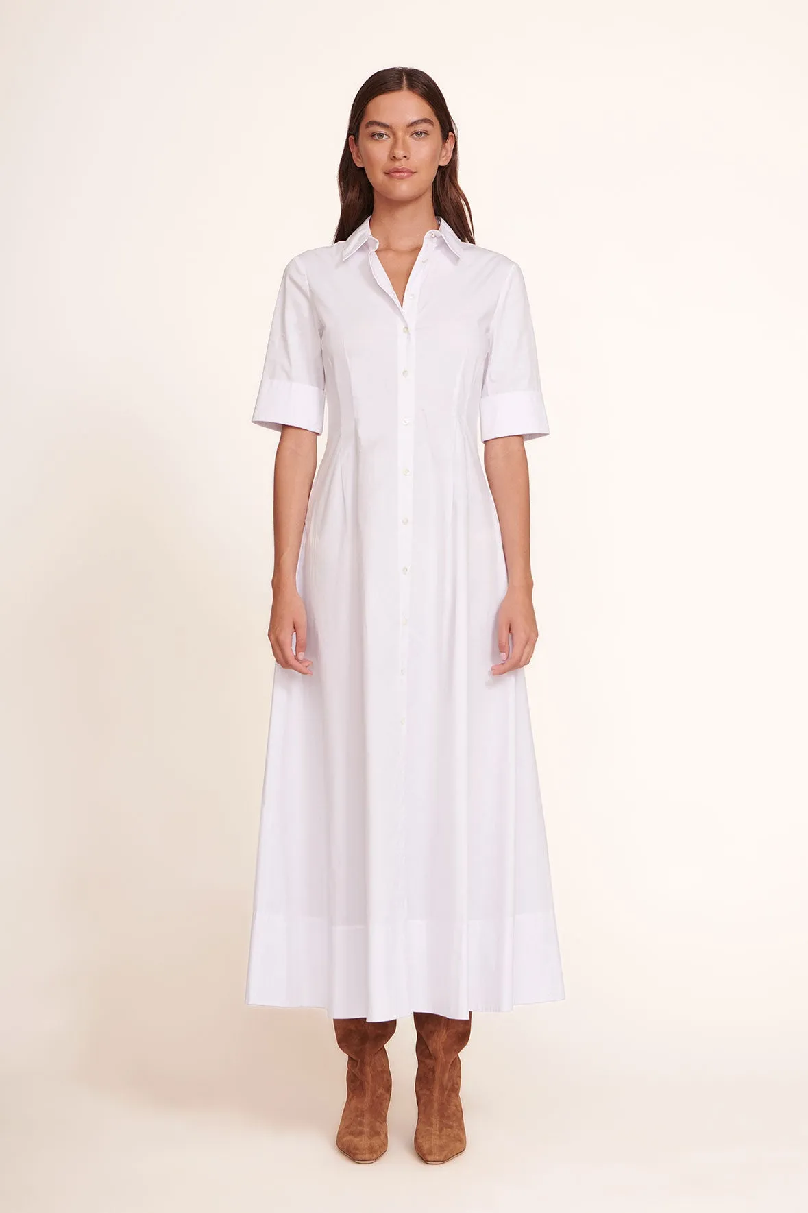 JOAN MAXI DRESS | WHITE Magnetic-Closure