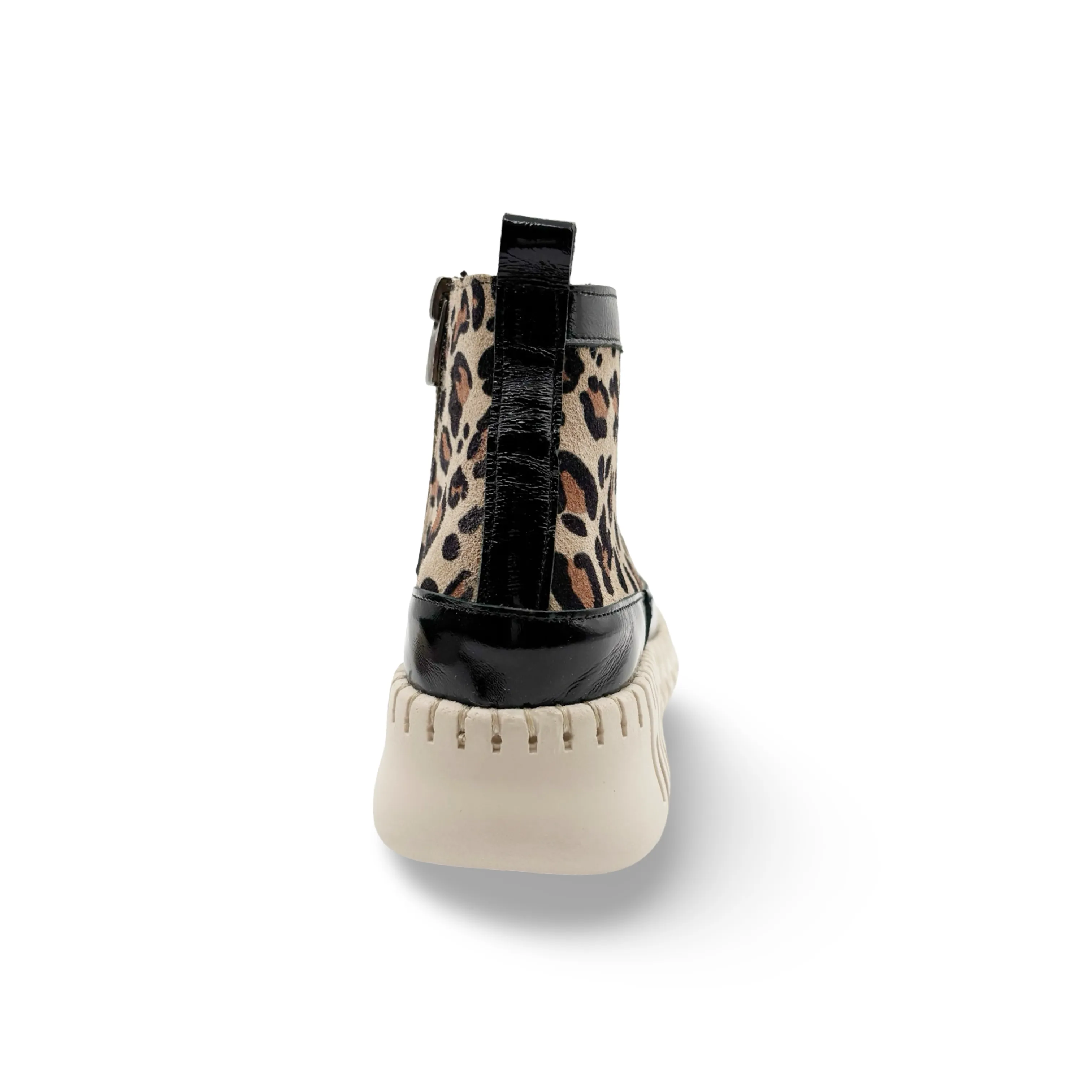 Josie Black/Cheetah High Top Wedge Breathable mesh Cushioned Insole Technology