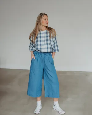 Comfy Texture Relaxed Comfort Wear Judy Blue Crop Trousers