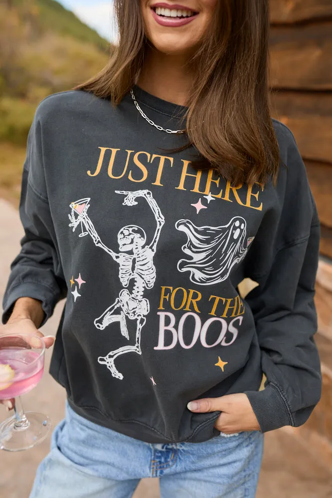MoistureWicking Just Here For The Boos Black Graphic Sweatshirt SALE