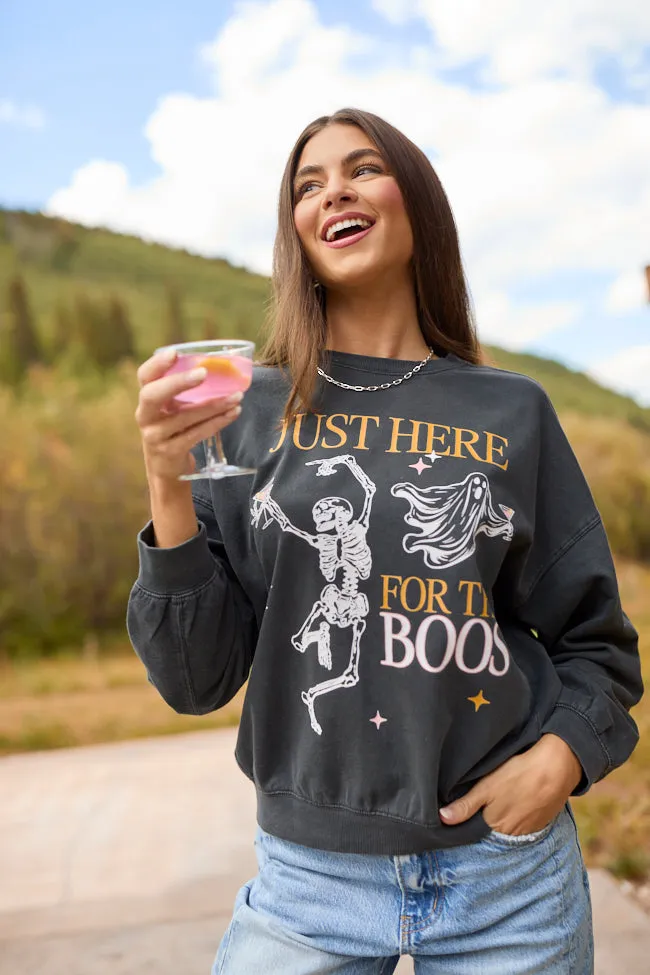 Just Here For The Boos Black Graphic Sweatshirt SALE Classic timelessness