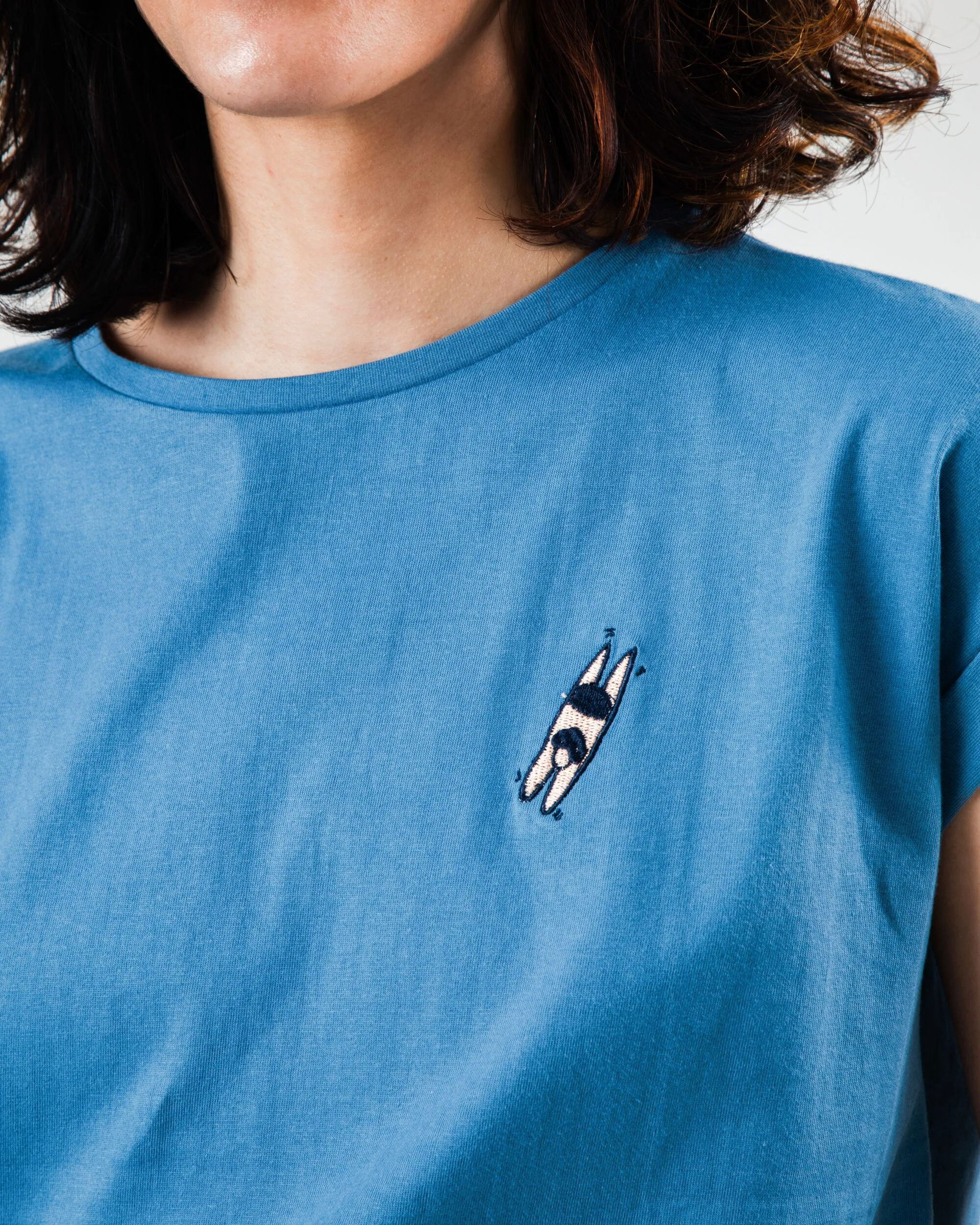 Just Swim Scoop Tee Cloud DropShoulderDesign