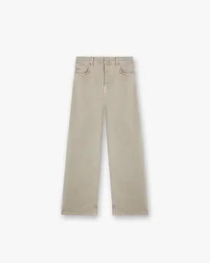 Modern Minimalist Stretch Couple Look Eco Friendly Balloon Leg Jean - Iced Latte