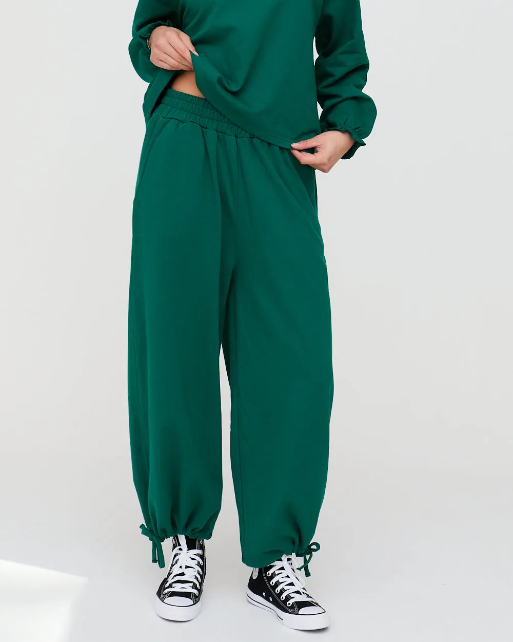 Movement Support Kit Dark Green Wide Leg Trousers