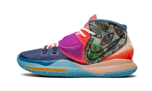 Comfort - fit banked track running option Kyrie 6 Pre Heat "Heal The World"