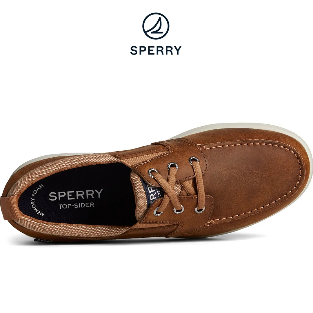 Extended Wear Comfort Log Hike Sperry Men's Bowrider Plushstep Leather Slip-On Boat Sneaker - Tan (STS25002)