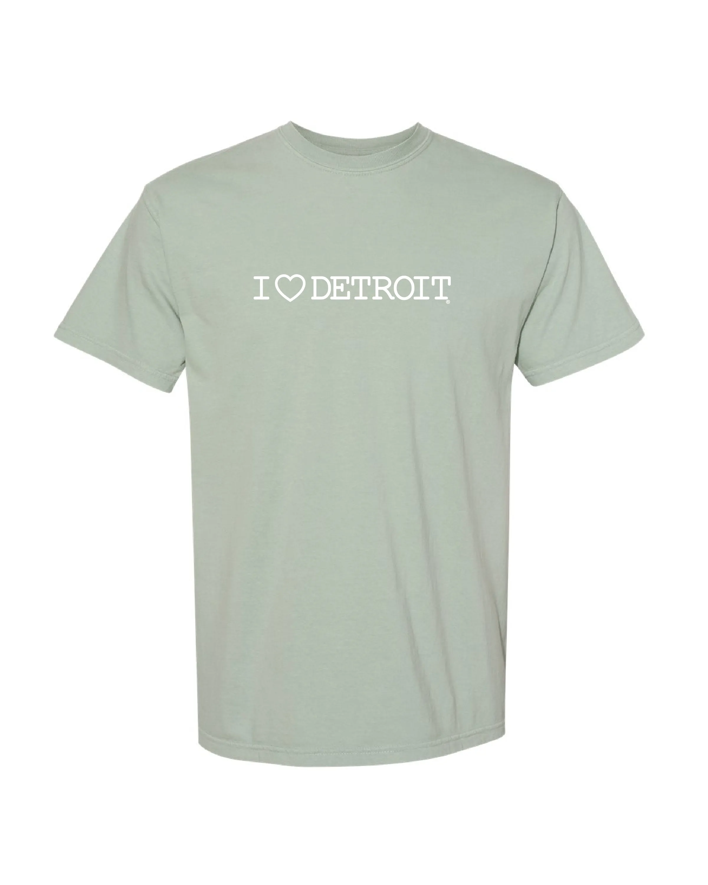 Comfy Design Daily Comfort (NEW) I Love Detroit Pigment Dye T-Shirts - Available in 3 Colors