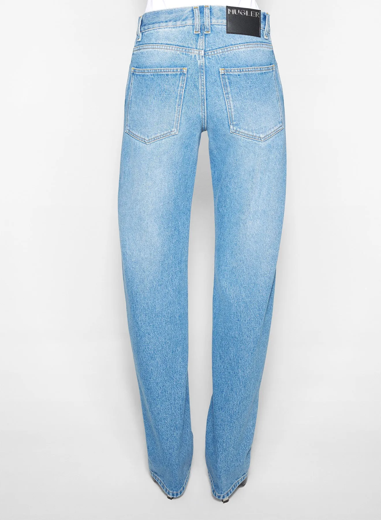 straight blue denim jeans Modern Relaxed Sporty Fit Design