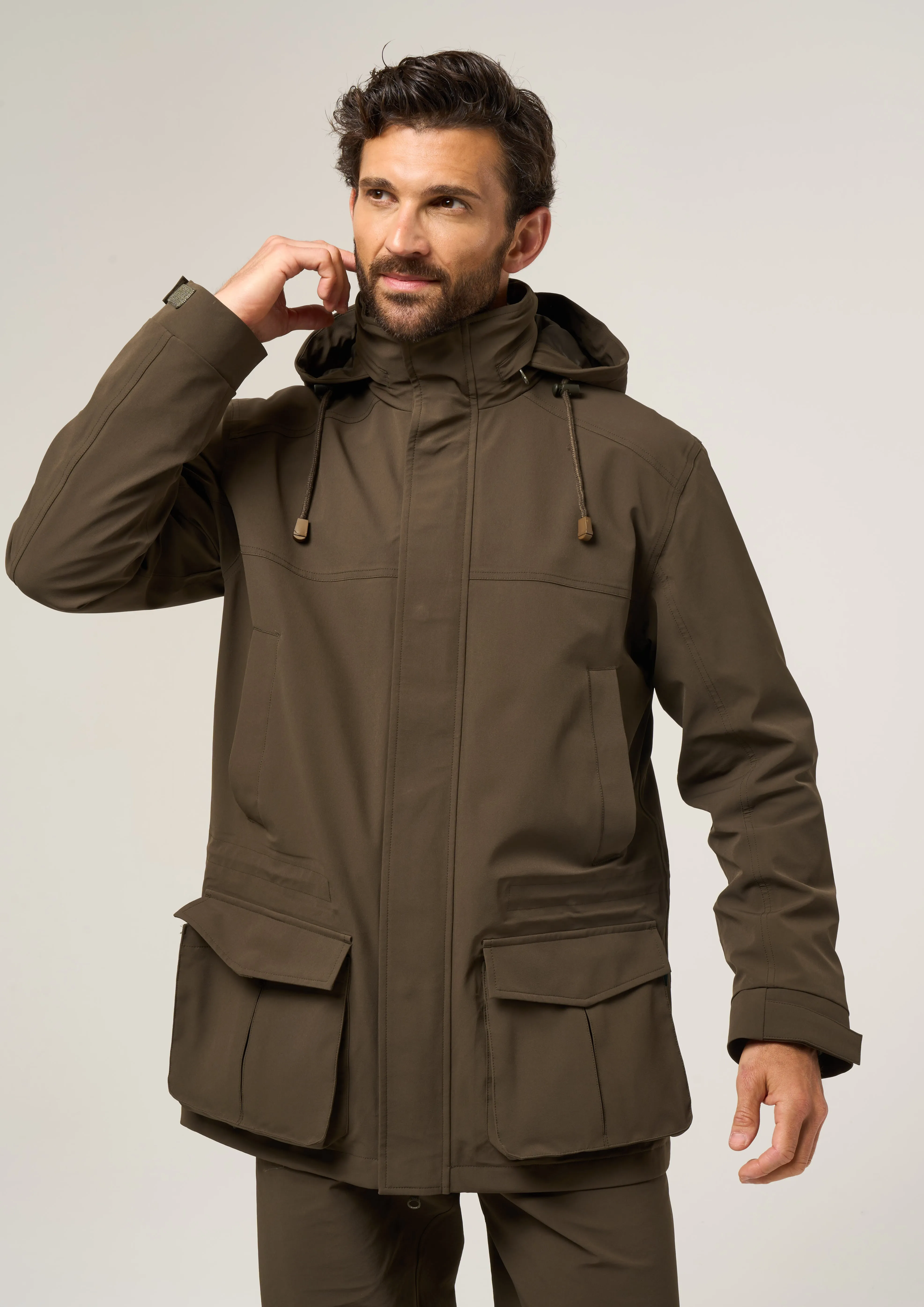 Lockwood Men's Shooting Coat In Olive - Shooting Fit Statement Outerwear Cold Season
