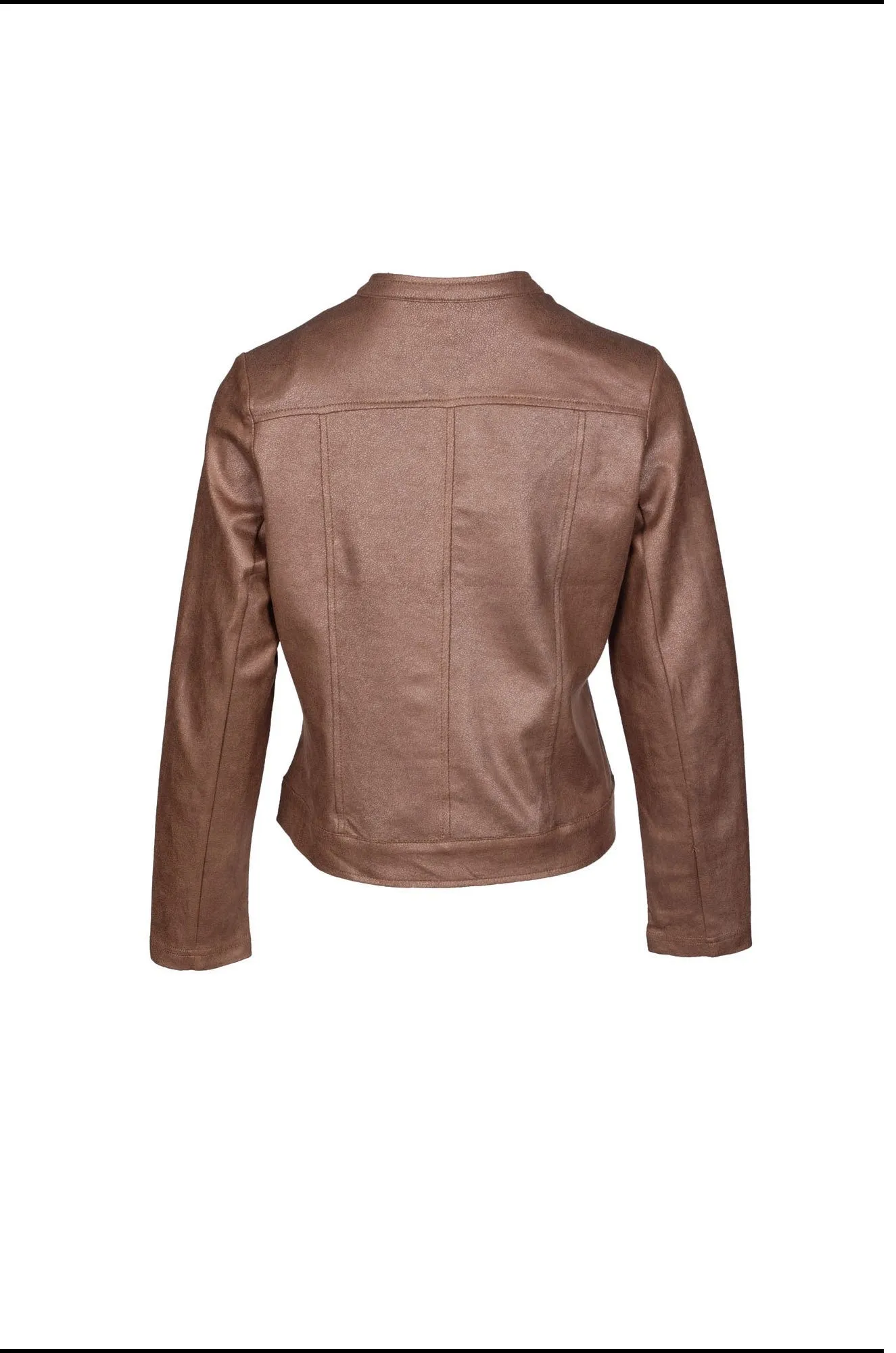 Heavyweight Durability Taped Seam Waterproofing Leather Look Jacket | CARAMEL | 4044B1