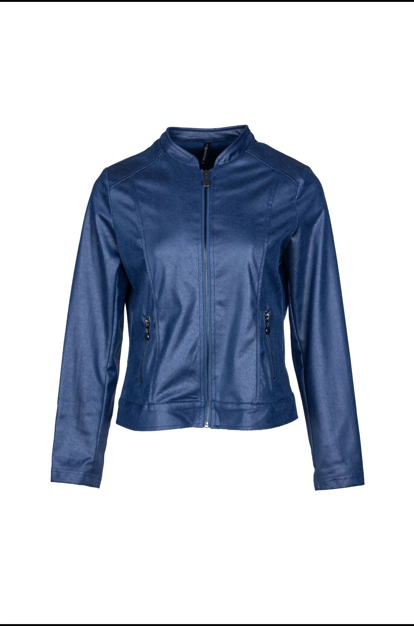 Versatile Layering Options Leather Look Jacket | INDIGO | 4044B1