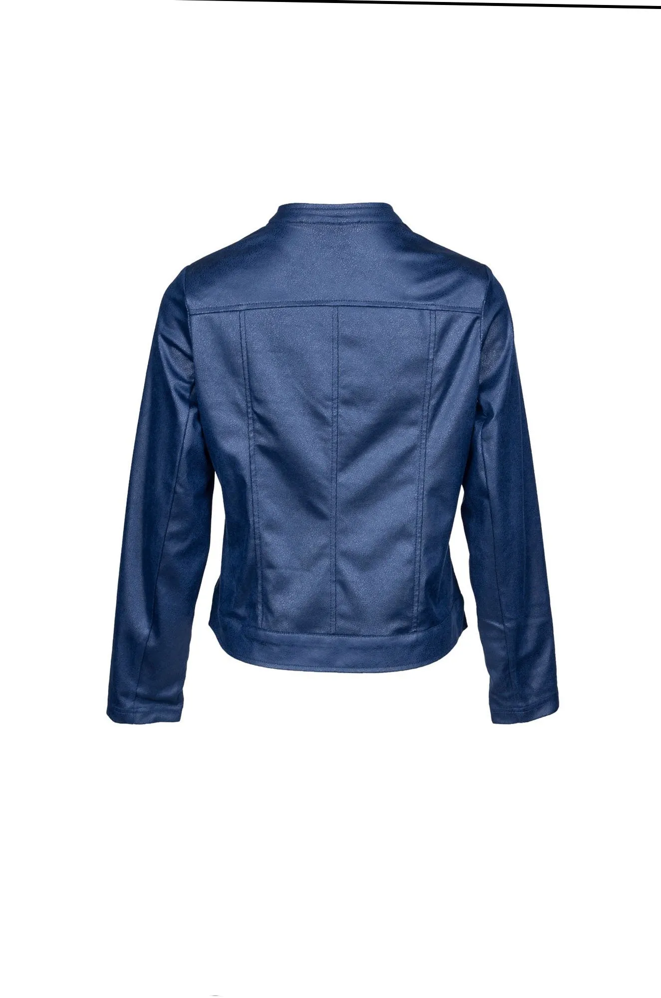 Leather Look Jacket | INDIGO | 4044B1 Glow In The Dark Accents Poly Blend