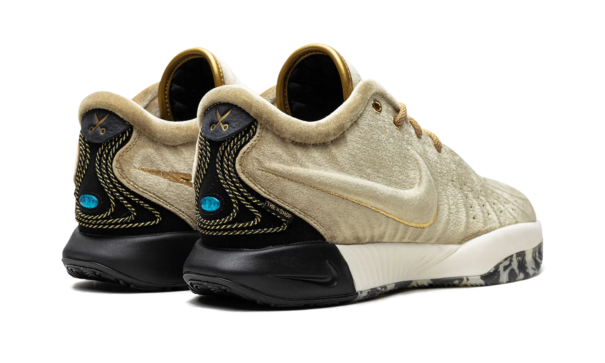 LeBron 21 "The Shop - Metallic Gold" gym - approved Arch support