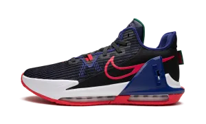 LeBron Witness VI "Blackened Blue" Soft Ride running during a foggy day