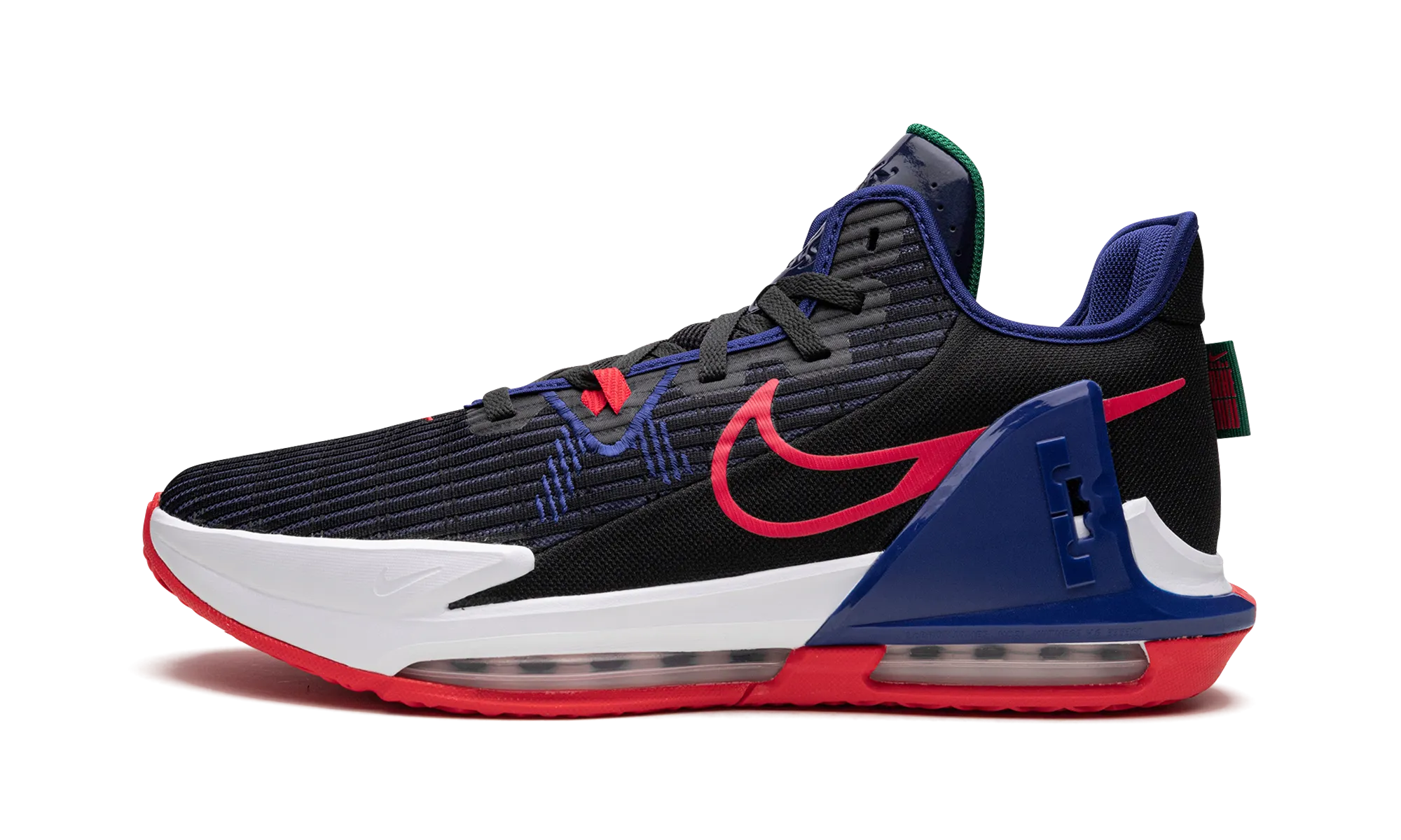 LeBron Witness VI "Blackened Blue" Soft Ride running during a foggy day