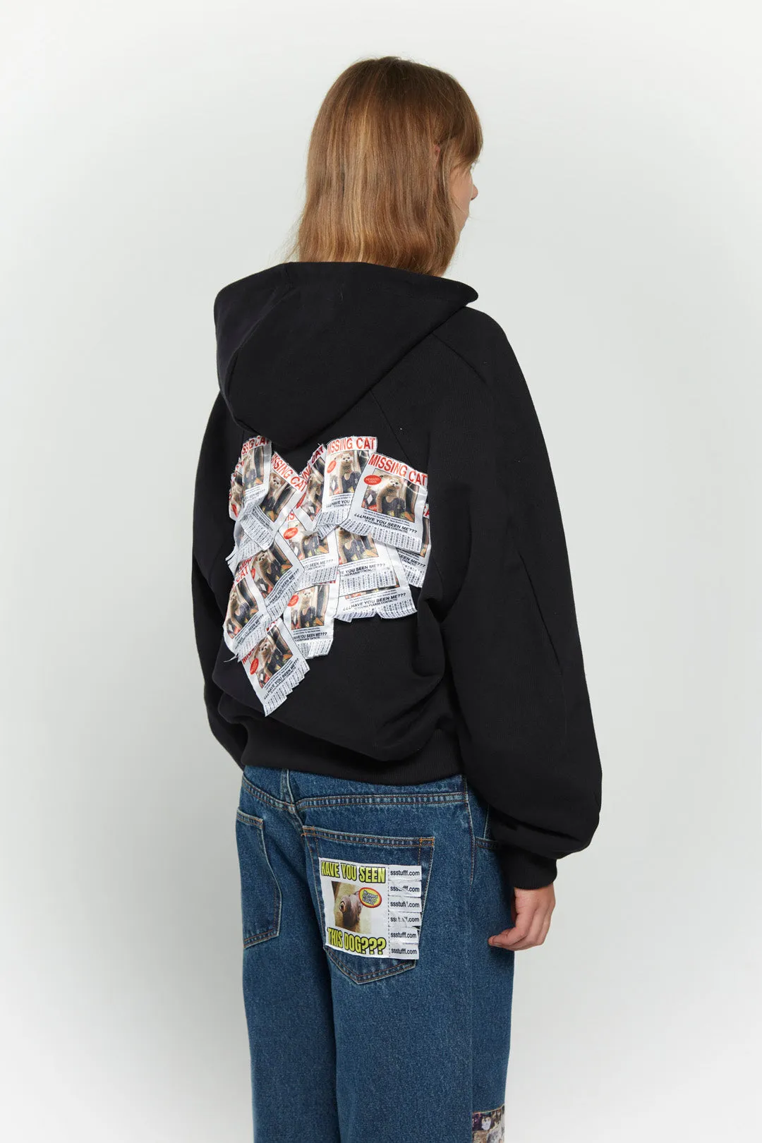 right for formal events LED Missing Cat Cropped Zip-Up