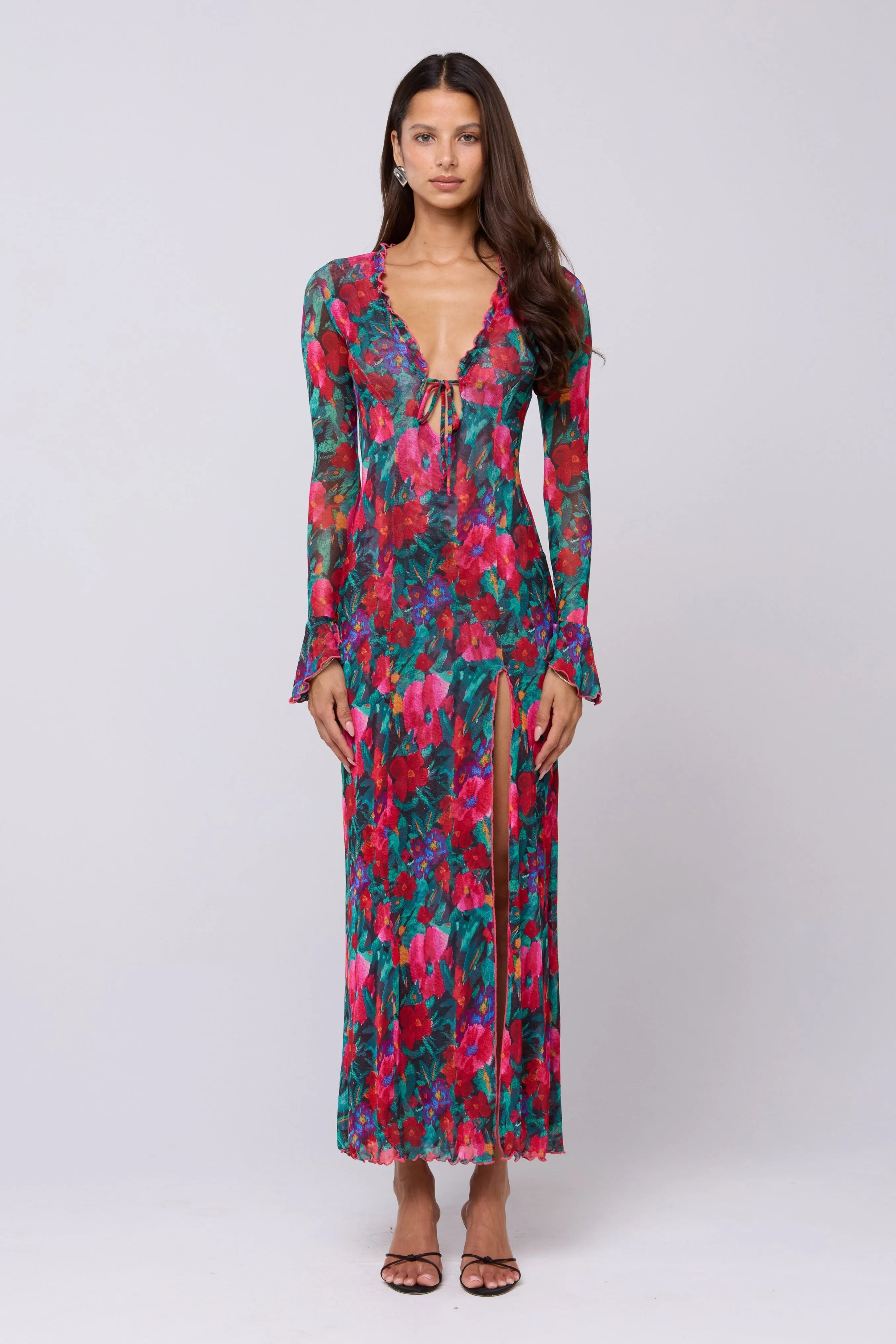 Elegant Detail Bright Bloom Lennon Maxi in Resort