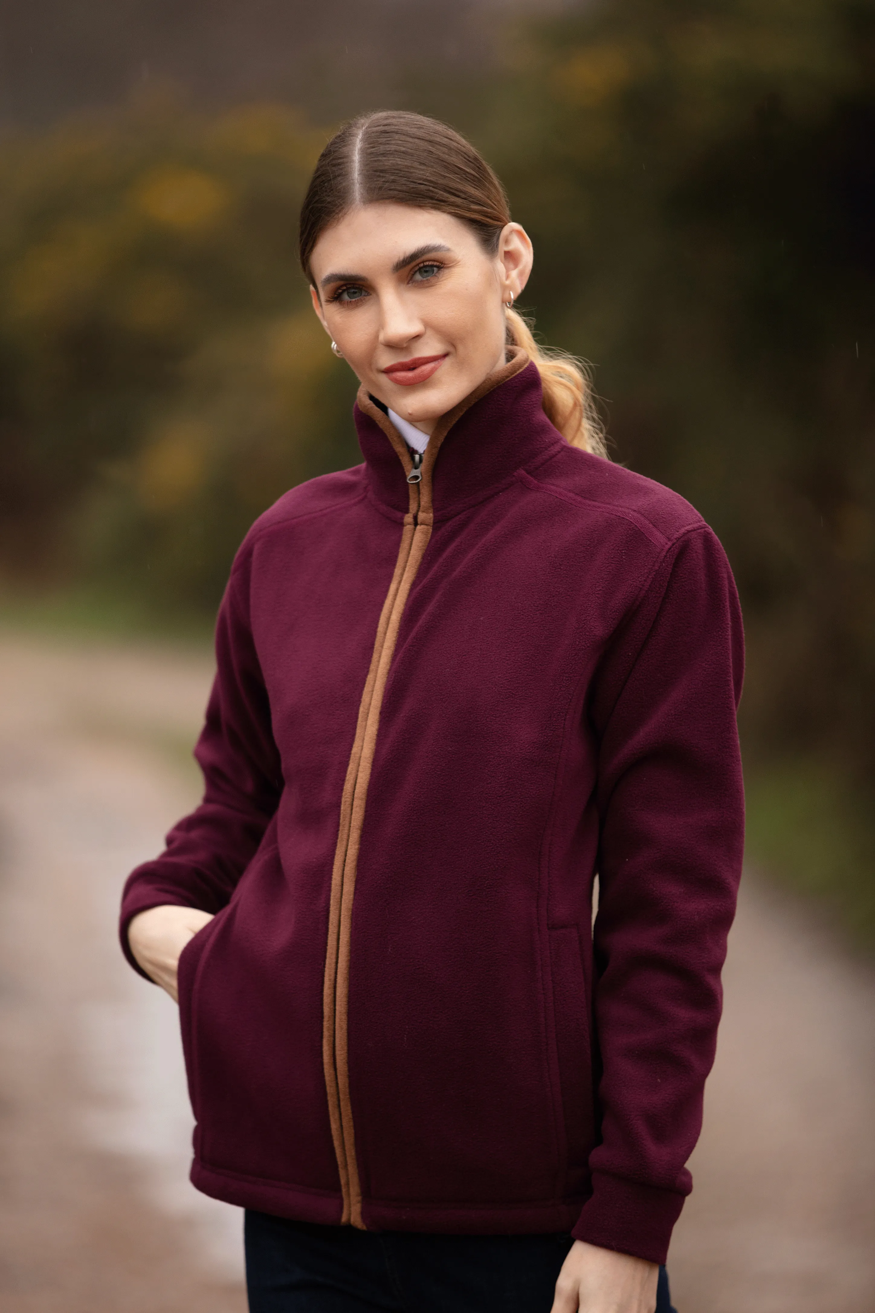 LF202 - Ladie's Fleece Jacket - PLUM Outdoor Task Style Moment