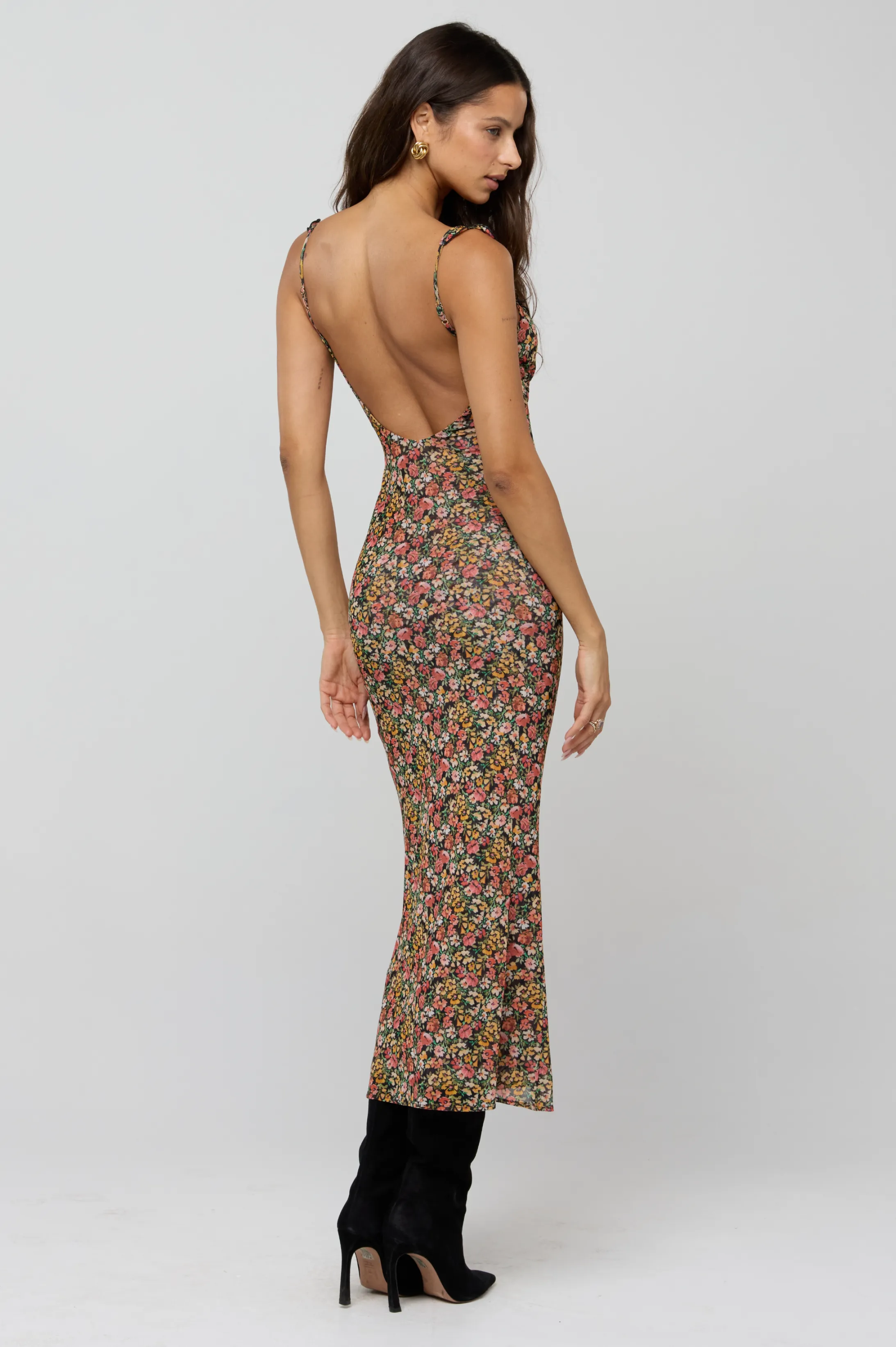 Goldie Dress in Fig Trend-Inspired Luxe style