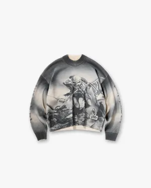 Represent X Iron Maiden Trooper Knit Sweater - Sunfade Grey MoistureManagementSystem