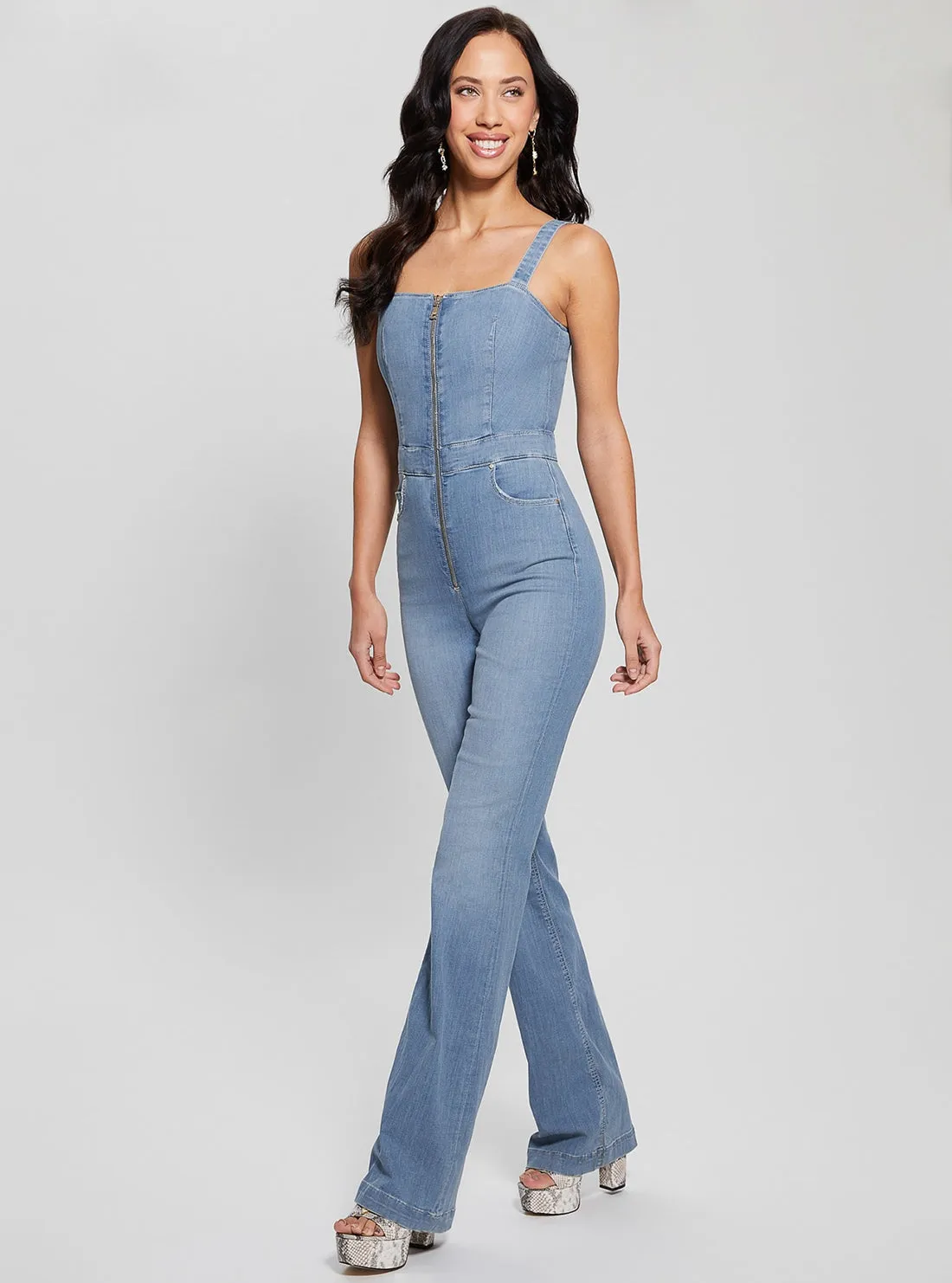 Blue Denim Mariposa Jumpsuit Comfort Design fresh start