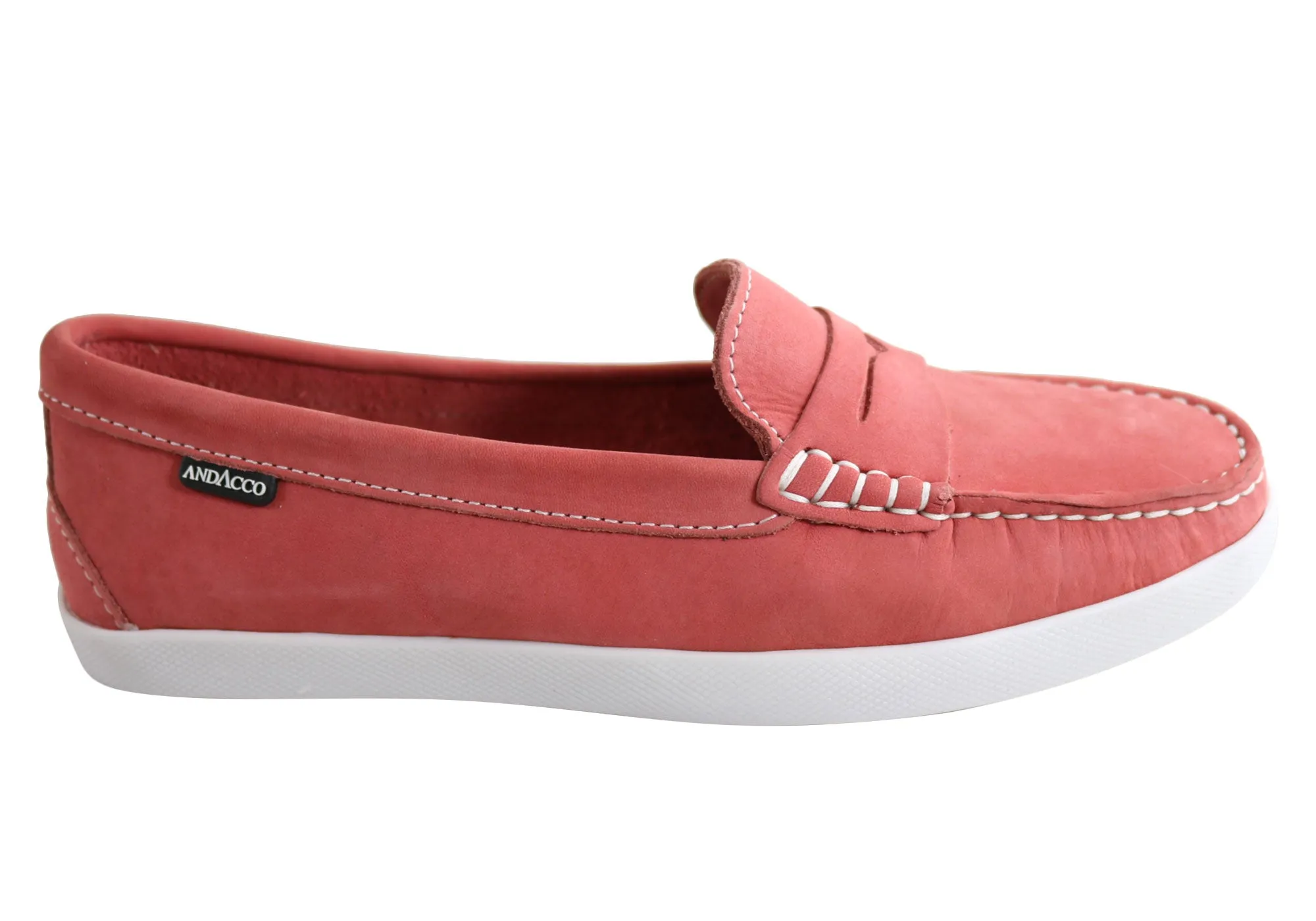 Andacco Millie Womens Comfortable Flat Leather Loafers Made In Brazil Off Duty