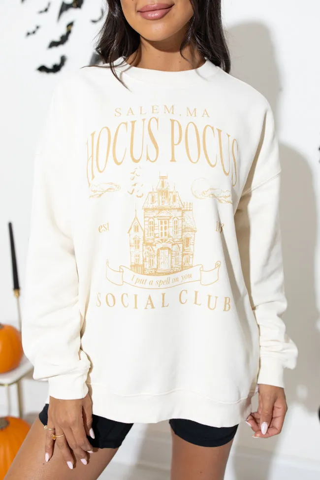 Hocus Pocus Cream Graphic Sweatshirt SALE Durable Color Retention Cozy Waistband